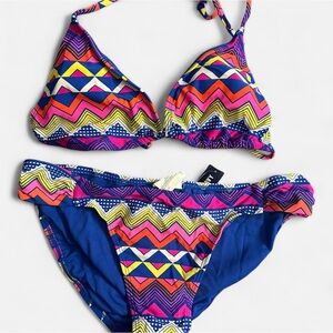 Old Navy Multicolor Chevron Bikini
